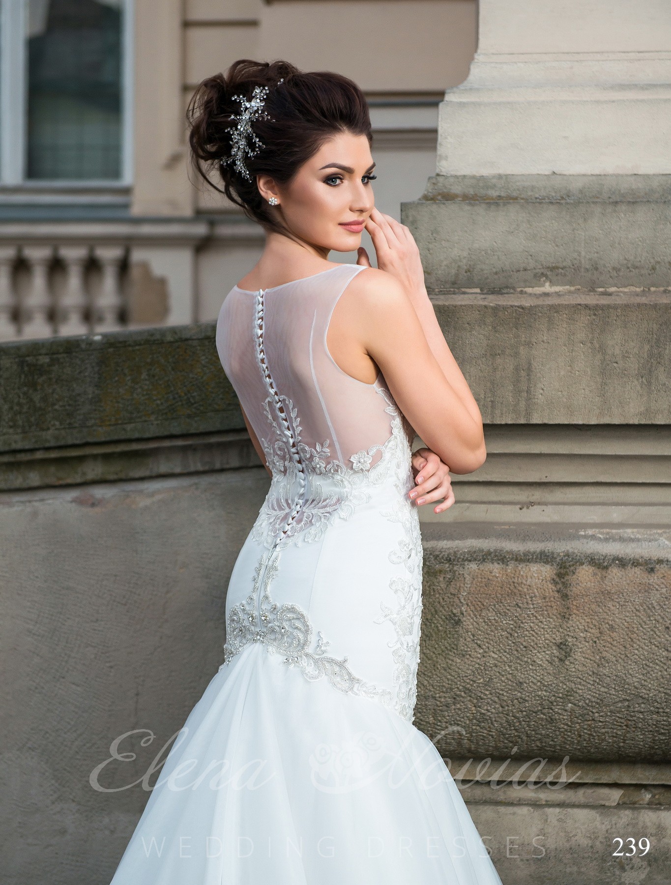 Wedding dress with embroidery model 239